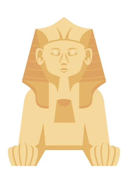 Culture Égyptienne Sphinx Mnument Icône — Image vectorielle