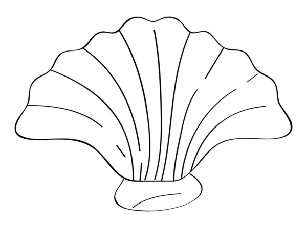 Algae Sealife Drawn Style Icon — Archivo Imágenes Vectoriales