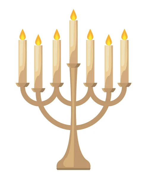 Chandelier Candles Decorative Icon — Image vectorielle