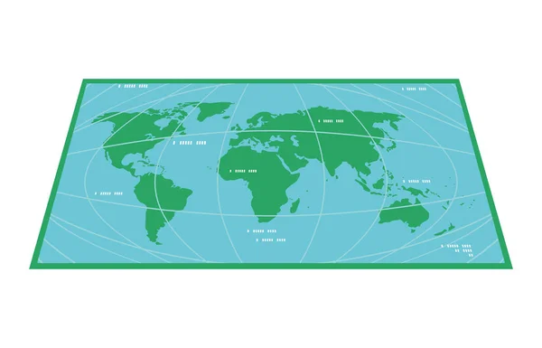 Paper Map Earth Icon —  Vetores de Stock