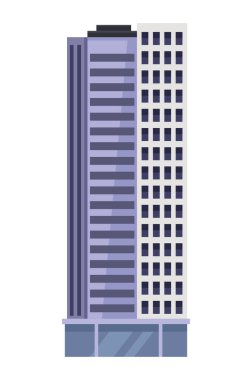 building lilac color facade icon