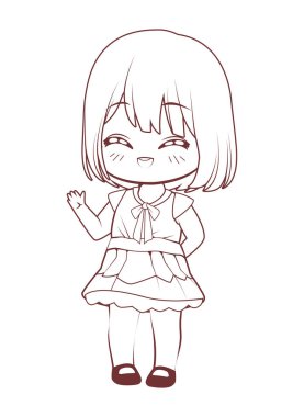 Tatlı kız anime karakteri.