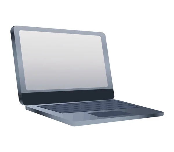 Laptop Mockup Side View Icon — Vetor de Stock