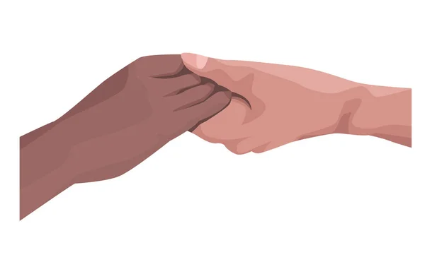 Ruce Pomáhá Přátelské Gesto Ikona — Stockový vektor