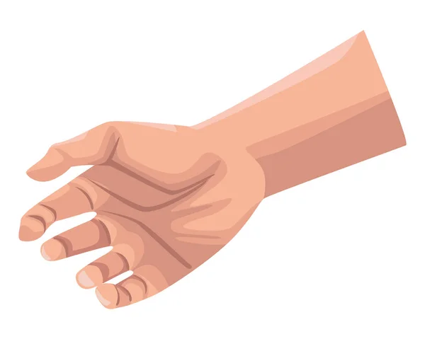 Hand Human Grabbing Gesture Icon — Vettoriale Stock