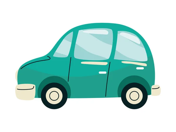 Green Car Vehicle Isolated Icon — Vector de stock