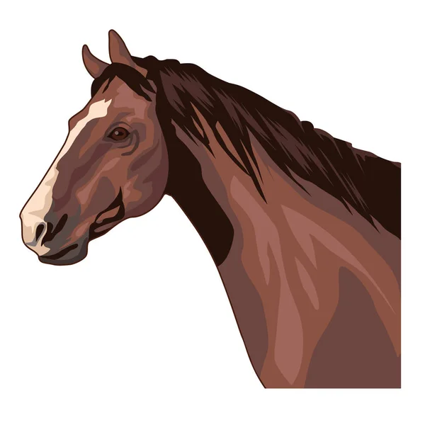 Horse Wild Animal Isolated Icon — Vettoriale Stock