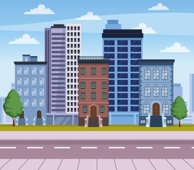 Binalar ve sokak manzarası