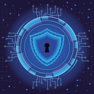 siber güvenlik kalkanı poster arka planı