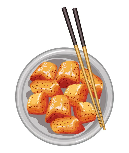 Yakitori Japanese Traditional Food Icon — Stock Vector