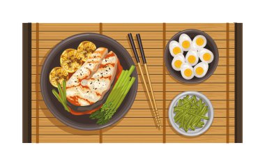 pigodi ve Japon yemek havaalanı sahnesi