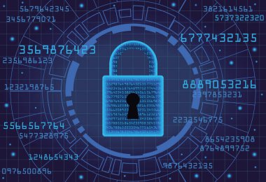 asma kilit siber güvenlik posterinde