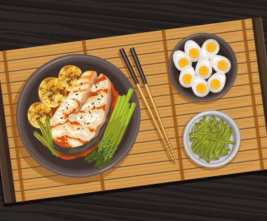 pigodi ve Japon yemek sahnesi