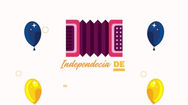 Colombia Country Lettering Accordion Video Animated — Video