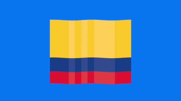 Colombian Celebration Animation Flag Video Animated — 图库视频影像