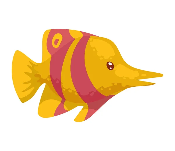 Butterfly Fish Sealife Animal Fauna Character — Stockvektor