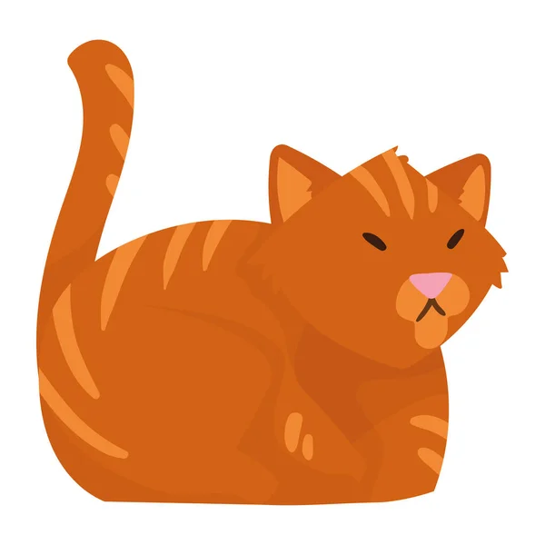 Cute Cat Animal Wild Character — Stockvector
