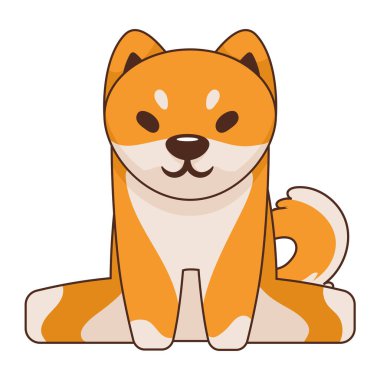 shiba inu oturulan ön simge