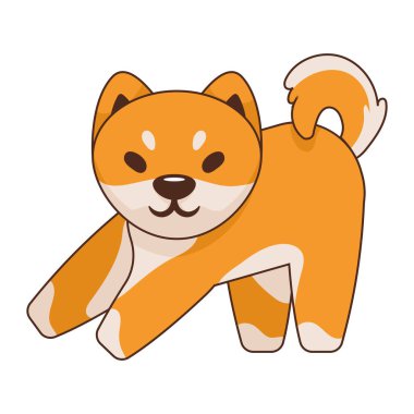 shiba inu komik karakter simgesi