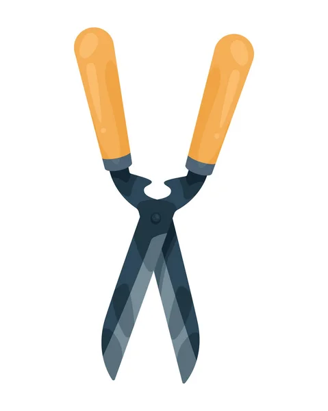 Scissors Gardening Tool Isolated Icon — Stok Vektör