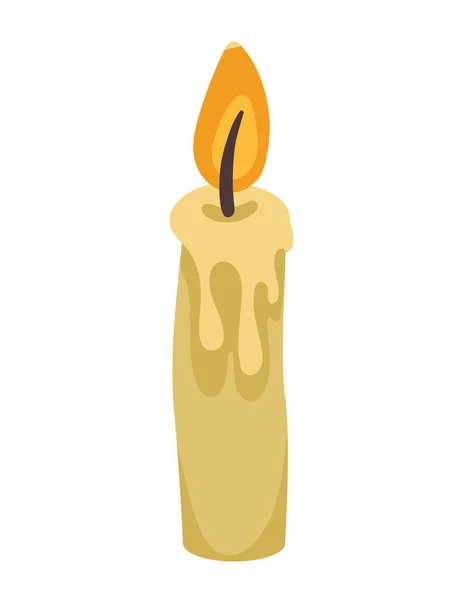 Candle Wax Onfire Religious Icon — Vector de stock