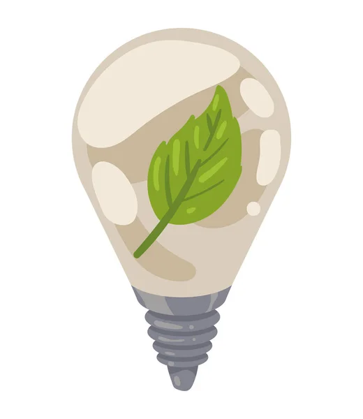 Bulb Leaf Ecology Icon — 스톡 벡터