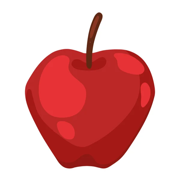 Pomme Rouge Fruits Frais Icône — Image vectorielle