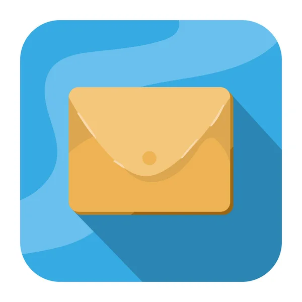 Mailbericht App Knop Pictogram — Stockvector