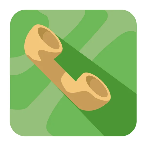 Icono Botón Aplicación Verde Teléfono — Vector de stock