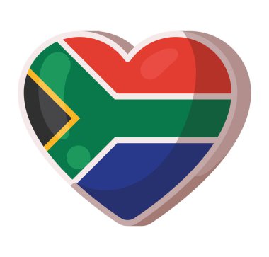 Güney Afrika bayrağı kalp ikonunda