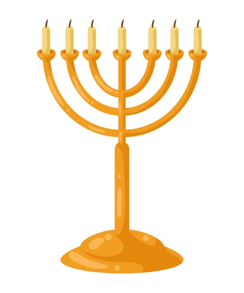 Golden Chandelier Candles Icon — Image vectorielle