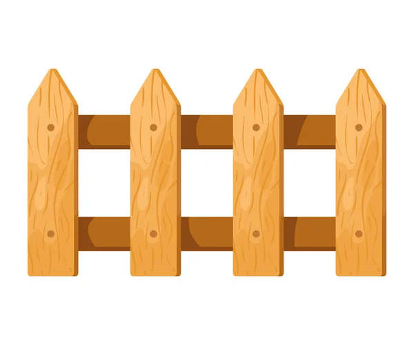 Wooden Fence Farm Accessory Icon — 图库矢量图片