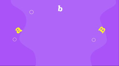 alfabe harfleri eğitim modeli animasyonu, 4k video animasyonu