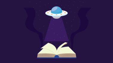 UFO animasyonlu ders kitabı, 4k video animasyonu