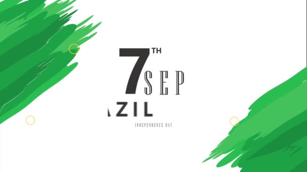 Seven September Brazil Independence Lettering Video Animated — 비디오