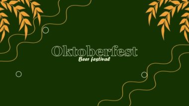 Oktoberfest harfleri dikenli animasyon, 4k video animasyonu