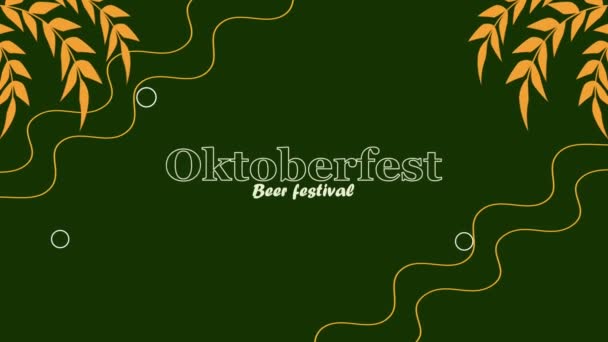 Oktoberfest Lettering Spikes Animation Video Animated — Vídeo de Stock