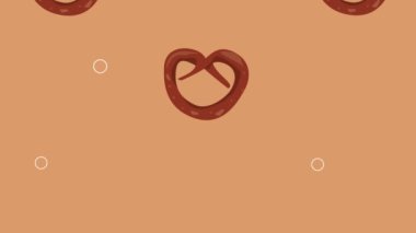 Krakerler hamur işi ürünleri şablon animasyonu, 4k video animasyonu