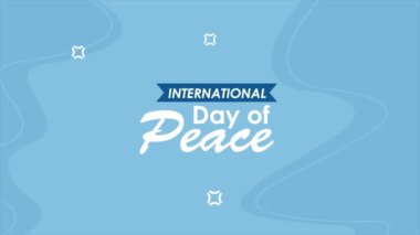 Uluslararası barış antlaşması günü, 4k video animasyonu