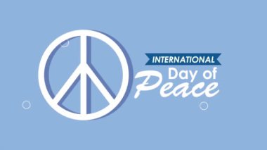 Sembollü uluslararası barış günü, 4k video animasyonu