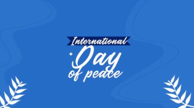 international day of peace lettering ,4k video animated