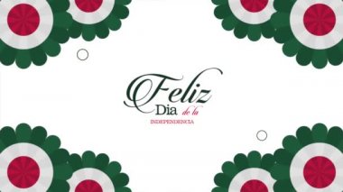 Feliz dia de la Independencia harfleri, 4k video animasyonu