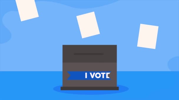 Voted Lettering Urn Video Animated — Vídeos de Stock