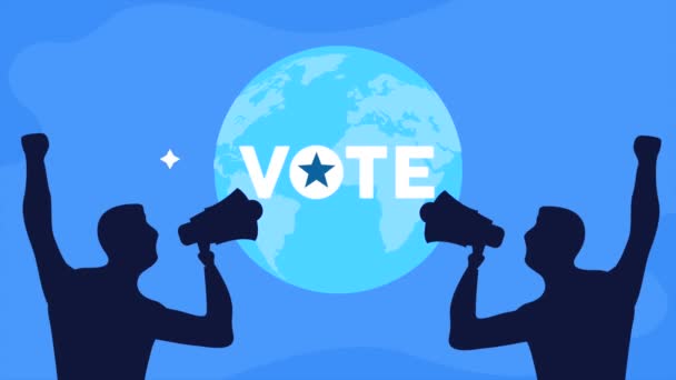 Vote Word Voters Animation Video Animated — Stockvideo