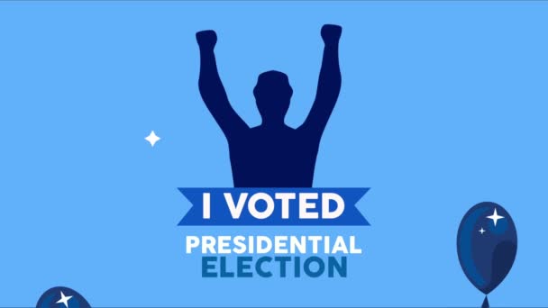 Animacja Okazji Wyborów Prezydenckich Animacja Wideo — Wideo stockowe