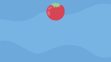 fresh red tomatoes pattern animation ,4k video animated