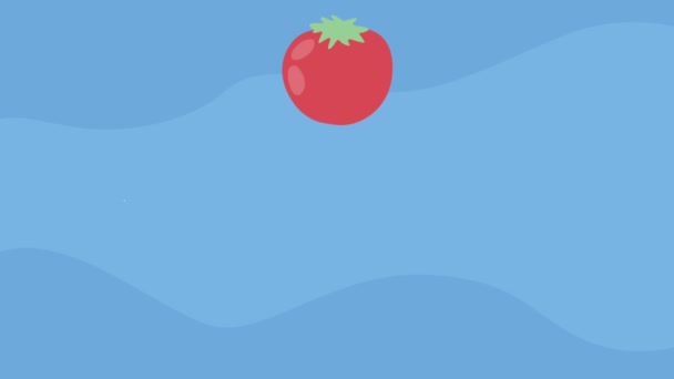 Fresh Red Tomatoes Pattern Animation Video Animated — Vídeos de Stock