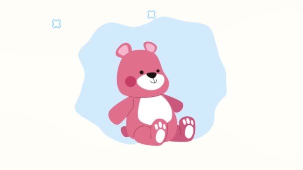 Little Pink Bear Teddy Animation Video Animated — Stock Video © jemastock  #592802814