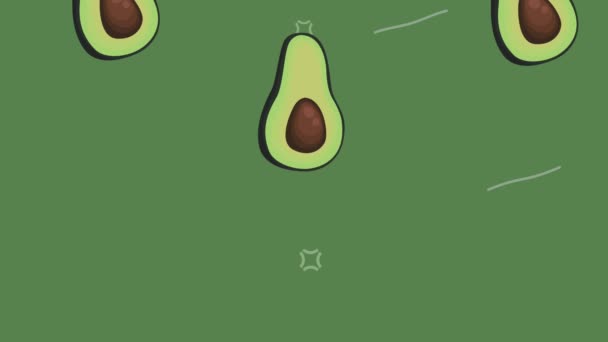 Vegetables Avocado Animation Icon Video Animated — 비디오