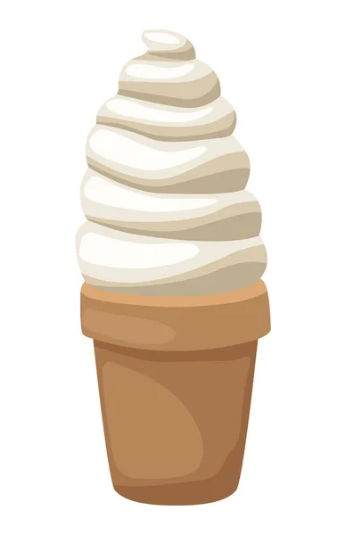 Fresh Ice Cream Cone Icon — Stock vektor